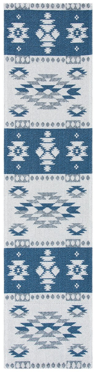 Augustine 400 Augustine 426  Power Loomed 63%Coton,33%Polyester, 4.0%Viscose Rug Navy / Creme