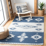 Augustine 400 Augustine 426  Power Loomed 63%Coton,33%Polyester, 4.0%Viscose Rug Navy / Creme