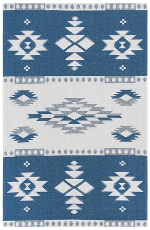 Augustine 400 Augustine 426  Power Loomed 63%Coton,33%Polyester, 4.0%Viscose Rug Navy / Creme