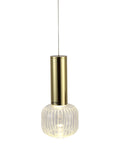 Bethel Gold LED Pendant in Metal & Glass