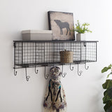 Four Cubby Wall Shelf - Black