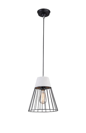 Bethel Grey Single Pendant Lighting in Metal