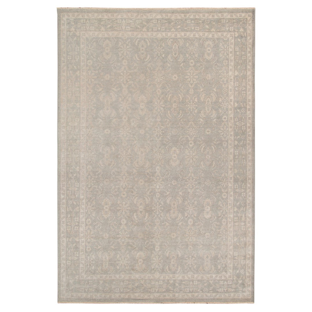 AMER Rugs Ainsley AIN-2 Hand-Knotted Bordered Classic Area Rug Light Blue 10' x 14'