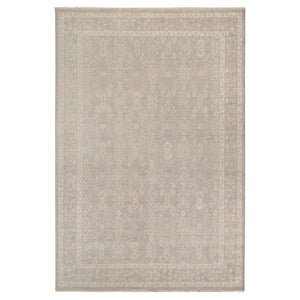 AMER Rugs Ainsley AIN-2 Hand-Knotted Bordered Classic Area Rug Light Blue 10' x 14'