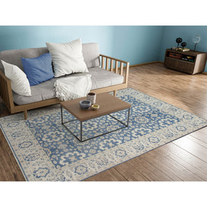 AMER Rugs Ainsley AIN-5 Hand-Knotted Bordered Classic Area Rug Blue 10' x 14'