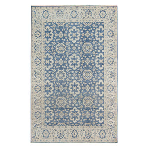 AMER Rugs Ainsley AIN-5 Hand-Knotted Bordered Classic Area Rug Blue 10' x 14'