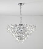 Bethel Chrome Chandelier in Steel & Crystal