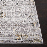 Amelia 239 Transitional Power Loomed 50% Polypropylene + 50% Polyester Rug Grey / Ivory