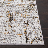 Amelia 254 Contemporary Power Loomed 50% Polypropylene + 50% Polyester Rug Grey / Gold