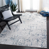 Amelia 254 Contemporary Power Loomed 50% Polypropylene + 50% Polyester Rug Grey / Blue