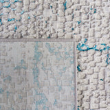 Amelia 254 Contemporary Power Loomed 50% Polypropylene + 50% Polyester Rug Grey / Turquoise