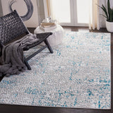 Amelia 254 Contemporary Power Loomed 50% Polypropylene + 50% Polyester Rug Grey / Turquoise