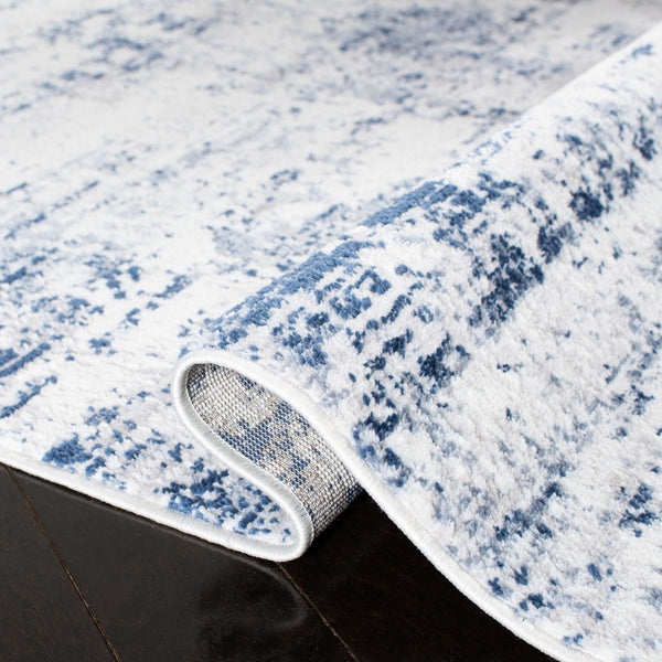 Amelia 700  Contemporary Power Loomed 75% Polypropylene 25% Shrink Polyester Rug Ivory / Navy