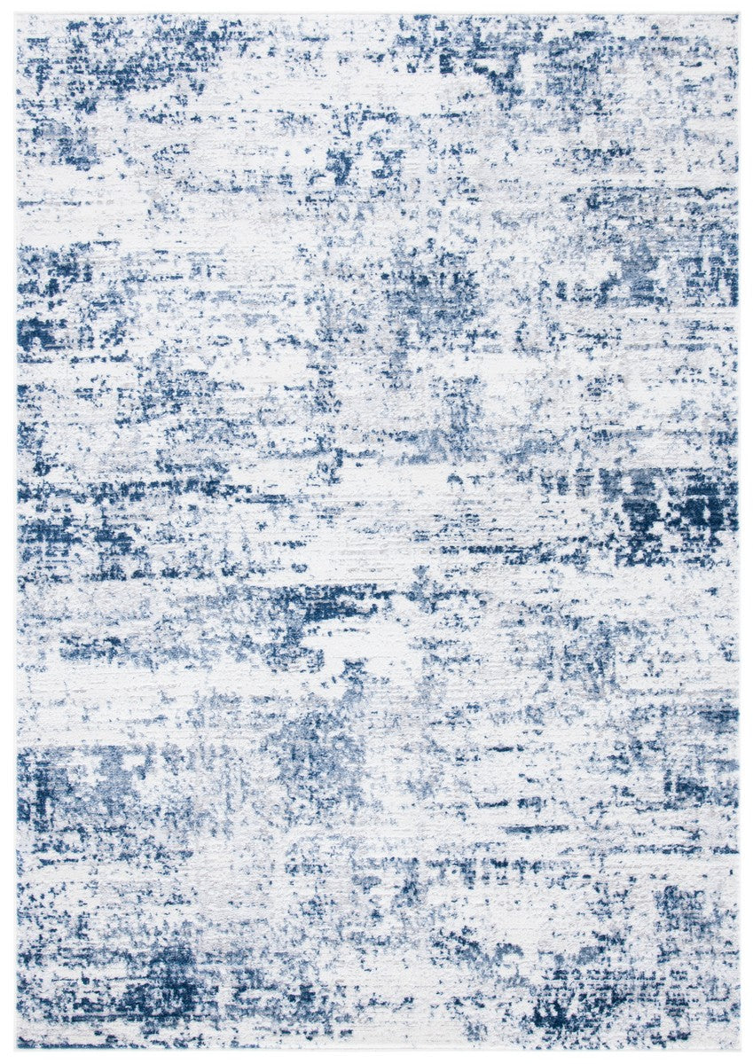 Amelia 700  Contemporary Power Loomed 75% Polypropylene 25% Shrink Polyester Rug Ivory / Navy