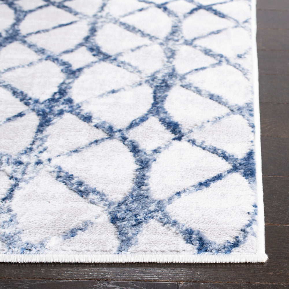 Amelia 700 Amelia 792 Contemporary Power Loomed 75% Polypropylene 25% Shrink Polyester Rug Grey / Navy