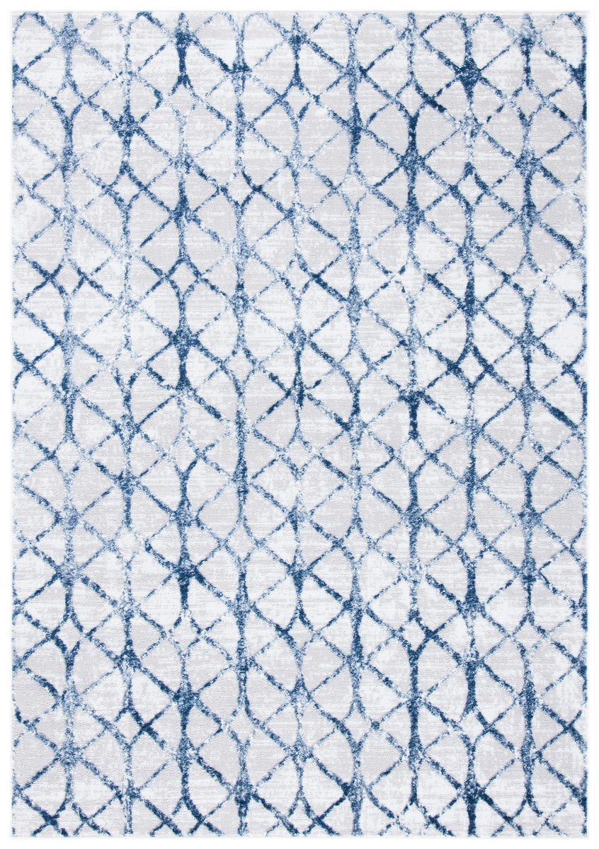 Amelia 700 Amelia 792 Contemporary Power Loomed 75% Polypropylene 25% Shrink Polyester Rug Grey / Navy