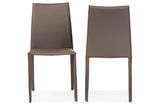 Baxton Studio Rockford Modern and Contemporary Taupe Bonded Leather Upholstered Dining Chair (Set of 2)