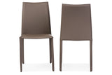 Rockford Modern and Contemporary Taupe Bonded Leather Upholstered Dining Chair (Set of 2)