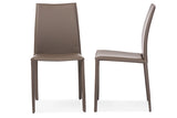 Baxton Studio Rockford Modern and Contemporary Taupe Bonded Leather Upholstered Dining Chair (Set of 2)