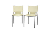 Montclare Ivory Leather Modern Dining Chair (Set of 2)