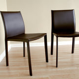 Brown Leather Bar Stool (Set of 2)