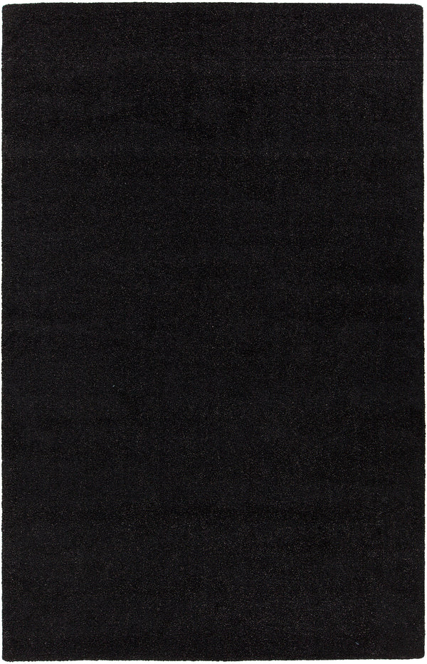 Chandra Rugs Alcon 100% Polyester Hand-Woven Contemporary Rug Black 7'9 x 10'6