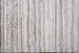 Alden Contemporary Bohemian Shag Rug, Ivory/Carob Brown, 2ft x 3ft Area Rug