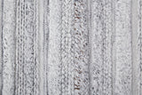 Alden Contemporary Bohemian Shag Rug, Ivory/Light Gray, 2ft x 3ft Area Rug