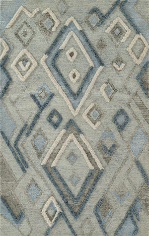 Momeni Allegro ALL-1 Hand Tufted Contemporary Moroccan Indoor Area Rug Blue 8' x 10' ALEGRALL-1BLU80A0