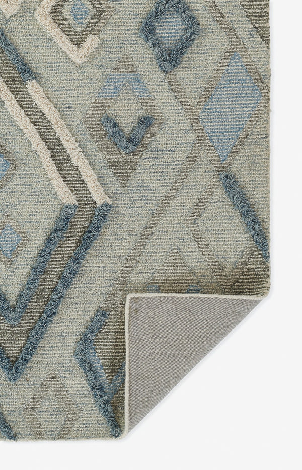 Momeni Allegro ALL-1 Hand Tufted Contemporary Moroccan Indoor Area Rug Blue 8' x 10' ALEGRALL-1BLU80A0