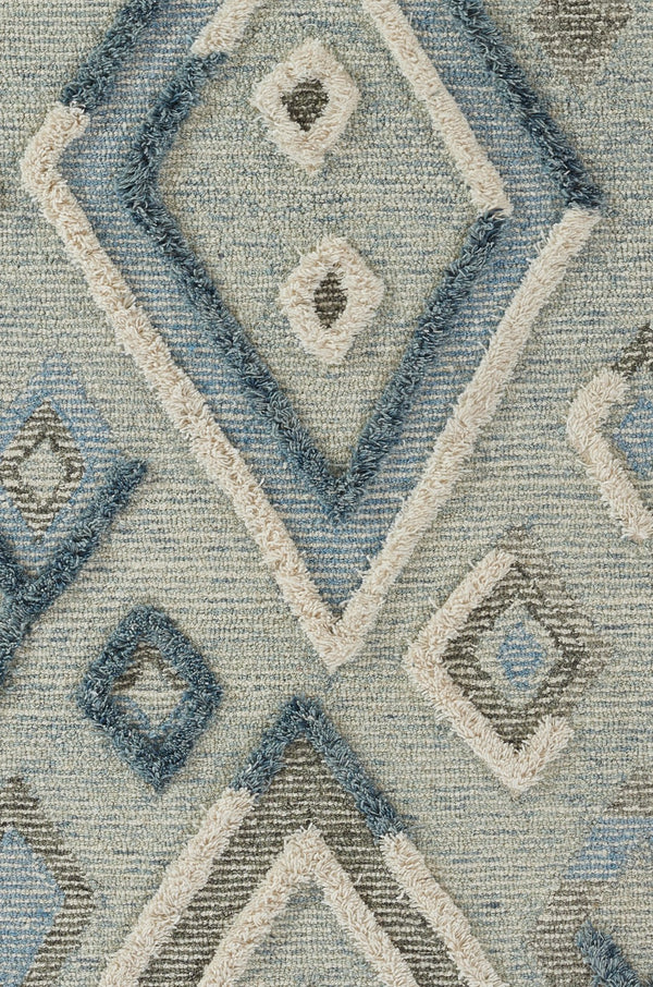 Momeni Allegro ALL-1 Hand Tufted Contemporary Moroccan Indoor Area Rug Blue 8' x 10' ALEGRALL-1BLU80A0