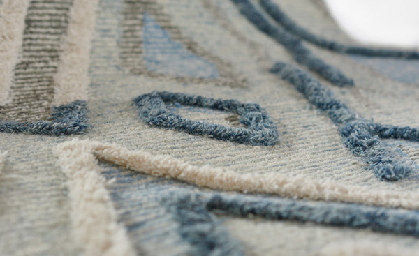 Momeni Allegro ALL-1 Hand Tufted Contemporary Moroccan Indoor Area Rug Blue 8' x 10' ALEGRALL-1BLU80A0