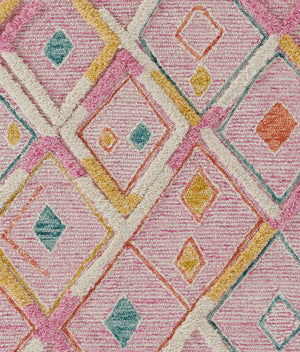 Momeni Allegro ALL-2 Hand Tufted Contemporary Moroccan Indoor Area Rug Pink 8' x 10' ALEGRALL-2PNK80A0