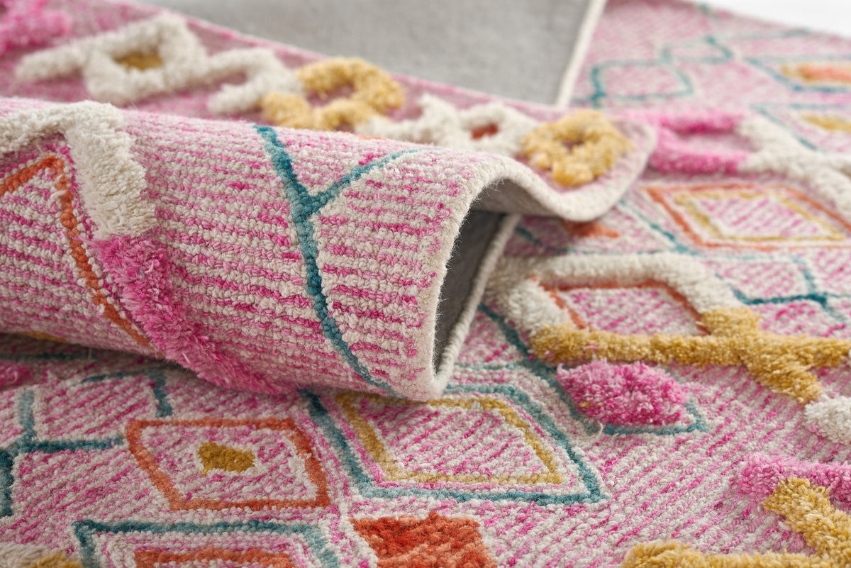 Allegro Rug Allegro Hand Tufted 100% Wool Contemporary Moroccan Area Rug - Vibrant