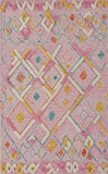 Momeni Allegro ALL-2 Hand Tufted Contemporary Moroccan Indoor Area Rug Pink 8' x 10' ALEGRALL-2PNK80A0