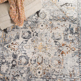 Alhambra 600 Alhambra 610 Traditional Power Loomed 60% Polypropylene, 40% Shrink Poly Rug Grey / Cream