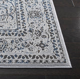 Alhambra 600 Alhambra 628 Traditional Power Loomed 60% Polypropylene, 40% Shrink Poly Rug Light Grey / Navy