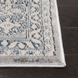 Alhambra 600 Alhambra 628 Traditional Power Loomed 60% Polypropylene, 40% Shrink Poly Rug Cream / Blue