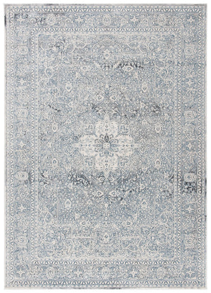 Alhambra 600 Alhambra 628 Traditional Power Loomed 60% Polypropylene, 40% Shrink Poly Rug Cream / Blue