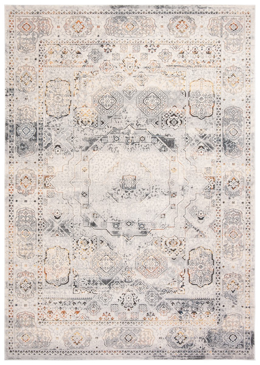 Alhambra 600 Alhambra 629 Traditional Power Loomed 60% Polypropylene, 40% Shrink Poly Rug Cream / Grey