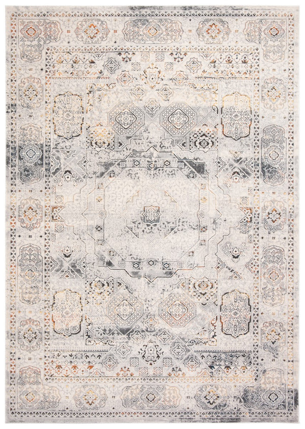 Alhambra 600 Alhambra 629 Traditional Power Loomed 60% Polypropylene, 40% Shrink Poly Rug Cream / Grey