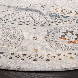 Alhambra 600 Alhambra 629 Traditional Power Loomed 60% Polypropylene, 40% Shrink Poly Rug Cream / Grey