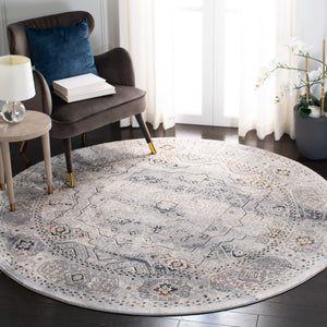 Alhambra 600 Alhambra 629 Traditional Power Loomed 60% Polypropylene, 40% Shrink Poly Rug Cream / Grey