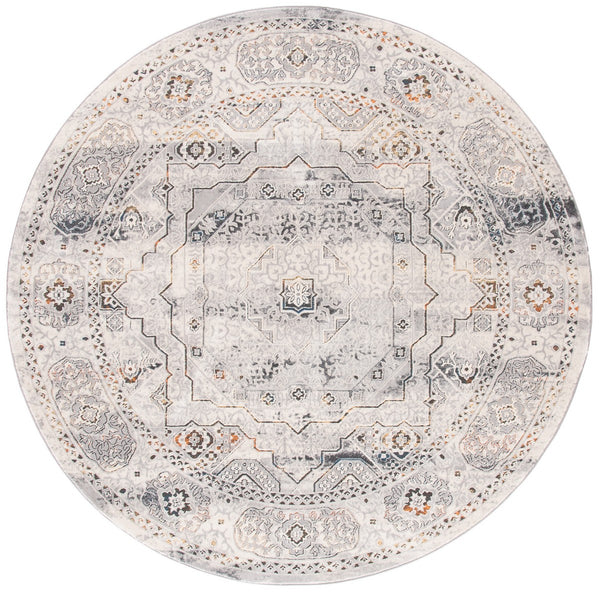 Alhambra 600 Alhambra 629 Traditional Power Loomed 60% Polypropylene, 40% Shrink Poly Rug Cream / Grey