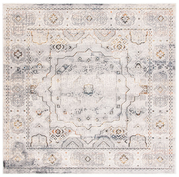 Alhambra 600 Alhambra 629 Traditional Power Loomed 60% Polypropylene, 40% Shrink Poly Rug Cream / Grey