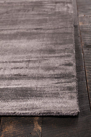 Chandra Rugs Alida 100% Art Silk Hand-Woven Contemporary Rug Charcoal 9' x 13'