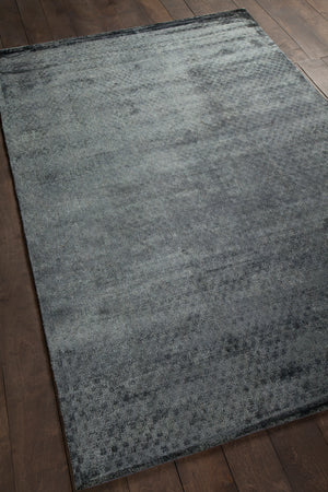 Chandra Rugs Alida 100% Art Silk Hand-Woven Contemporary Rug Charcoal 9' x 13'
