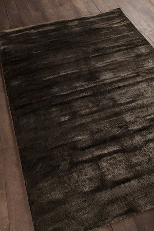 Chandra Rugs Alida 100% Art Silk Hand-Woven Contemporary Rug Brown 9' x 13'