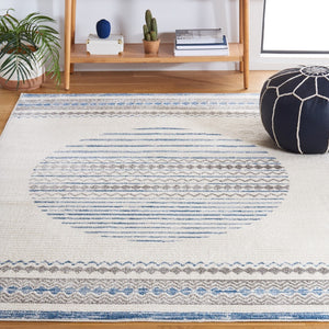 Safavieh Alamo 775 Solid Flat Weave Rug Ivory / Navy ALM775N-9