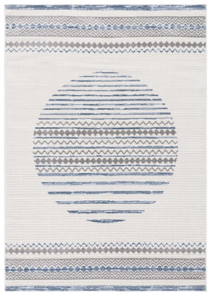 Safavieh Alamo 775 Solid Flat Weave Rug Ivory / Navy ALM775N-9